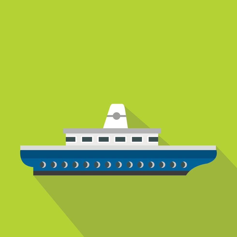 Passenger ship icon, flat style vector