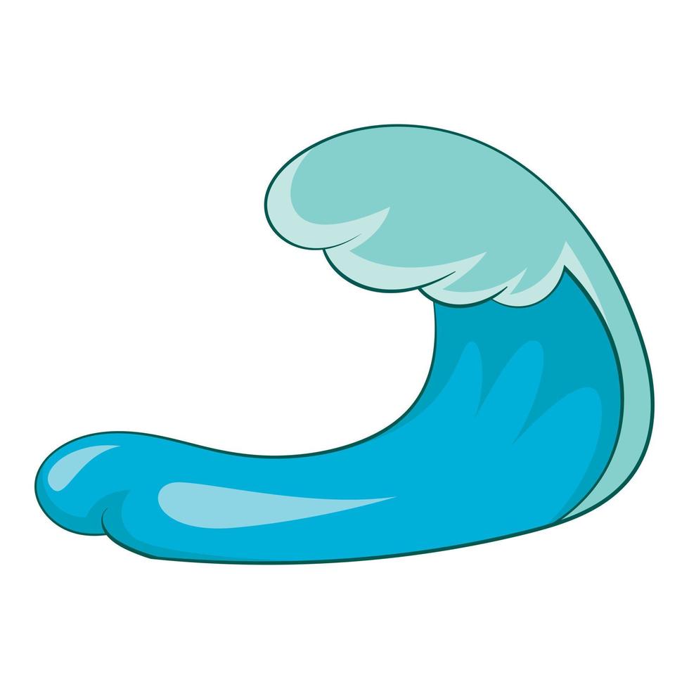High wave icon, cartoon style vector