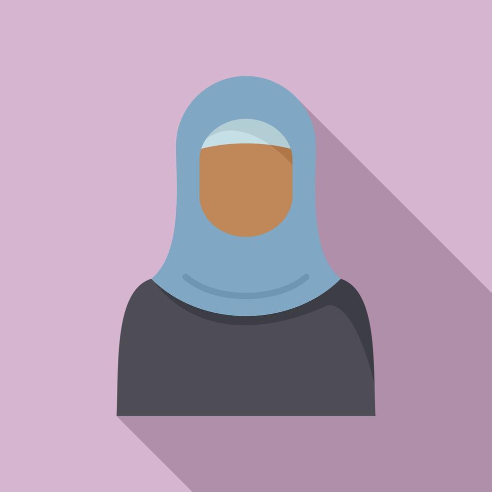 icono de mujer refugiada, estilo plano vector