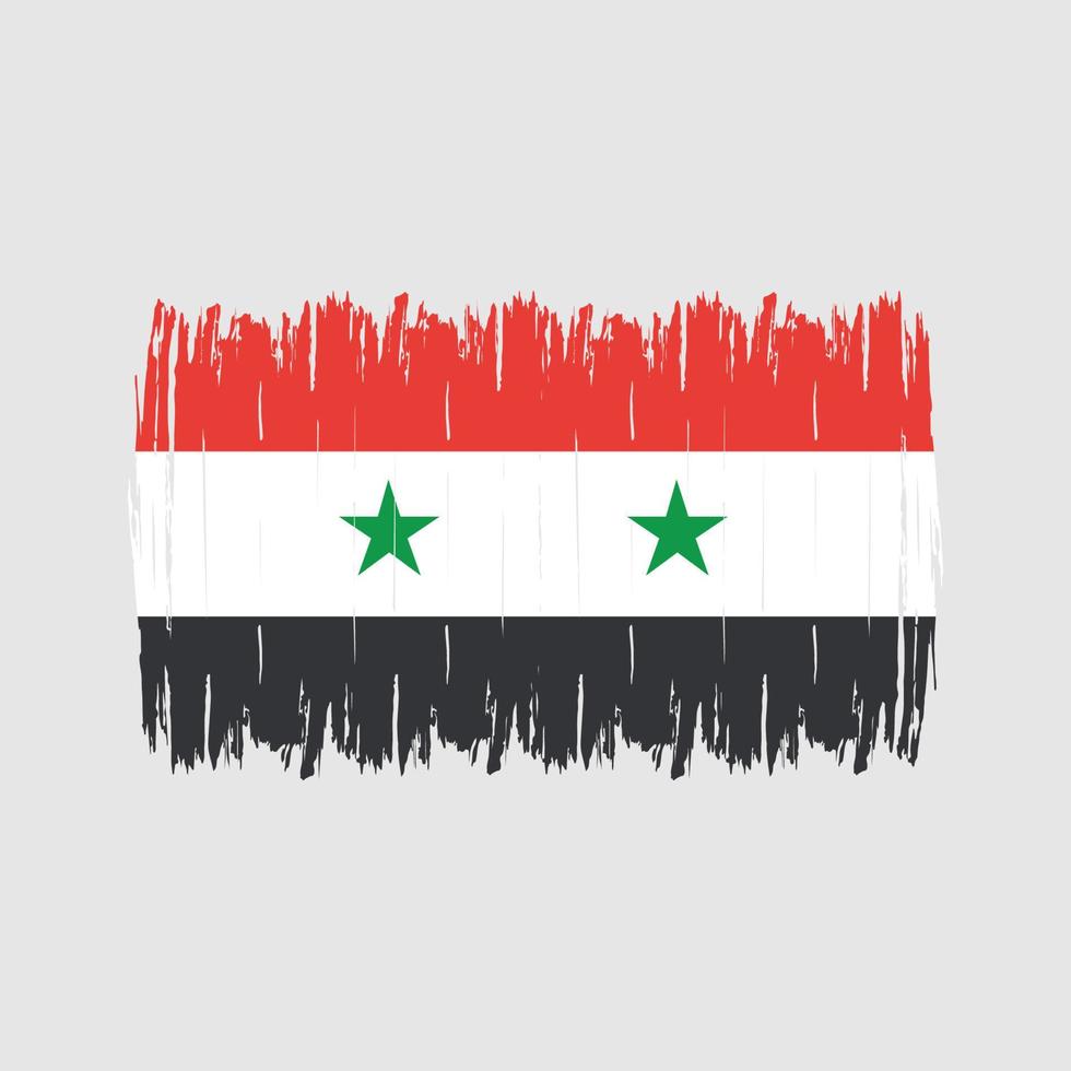 Syria Flag Brush vector