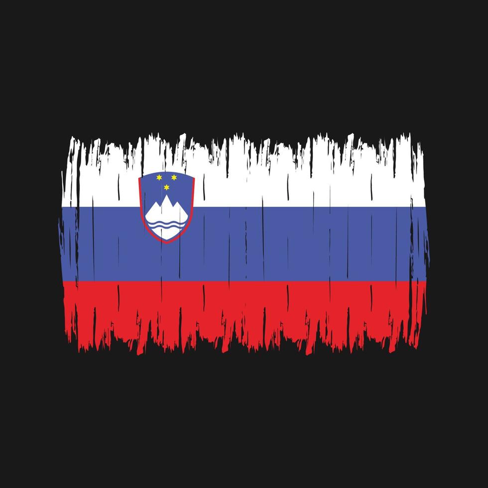 Slovenia Flag Brush vector