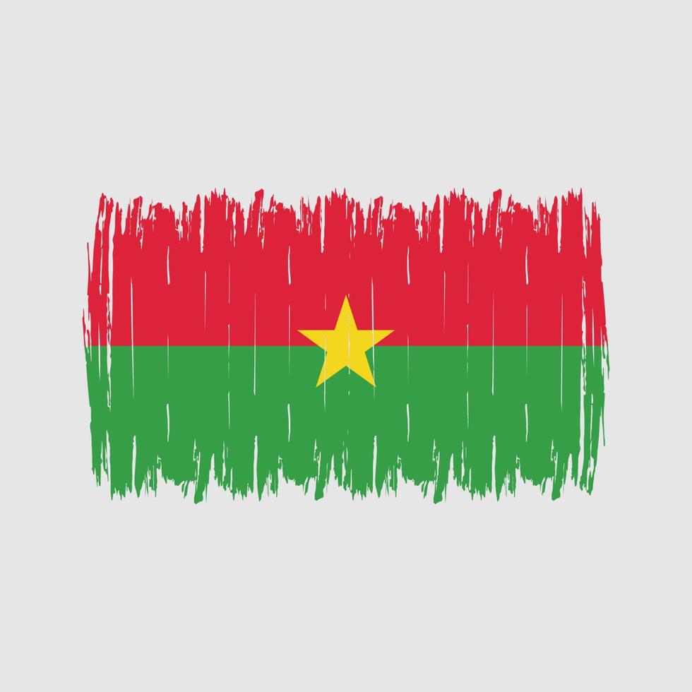 Burkina Faso Flag Brush vector