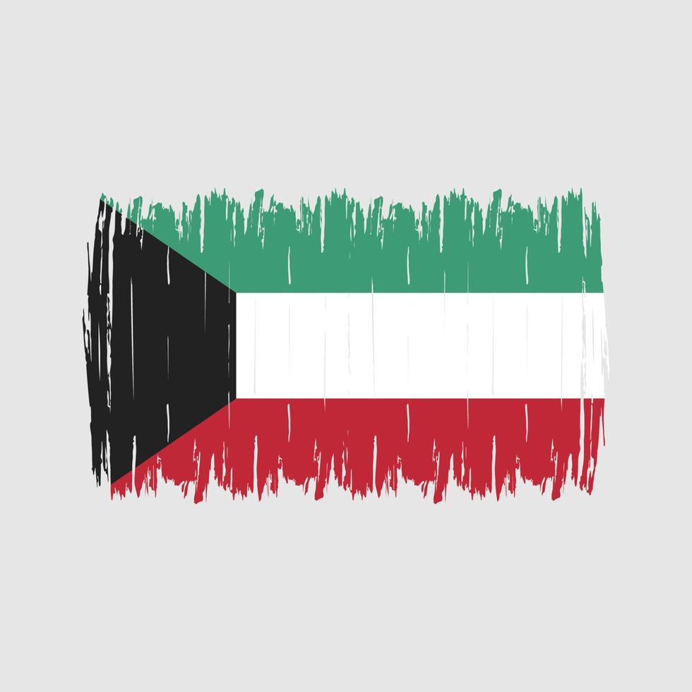 Kuwait Flag Brush vector