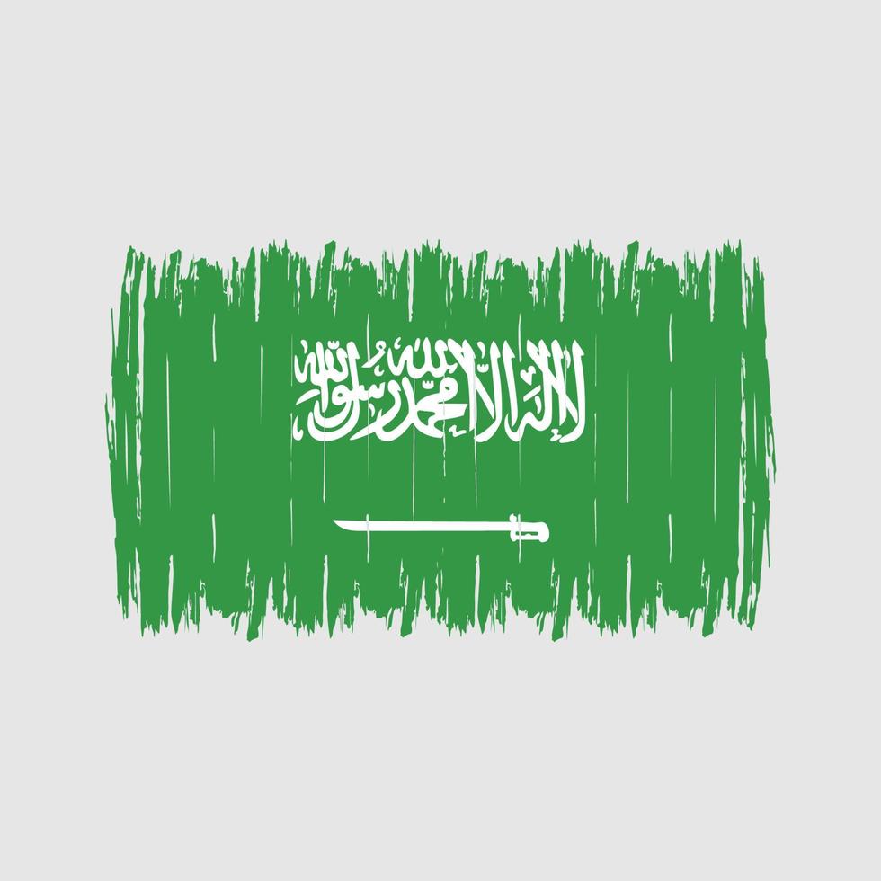 Saudi Arabia Flag Brush vector