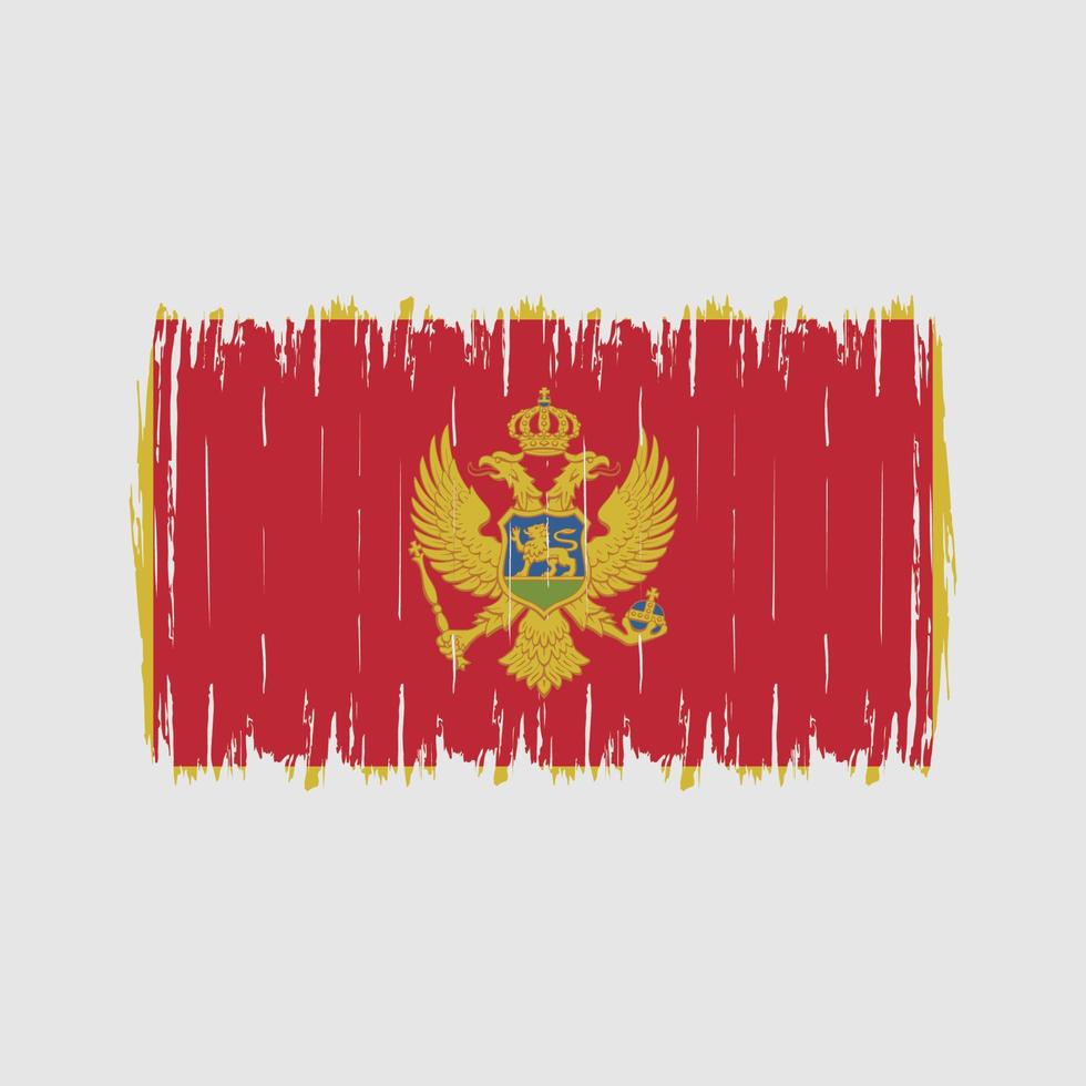 Montenegro Flag Brush vector