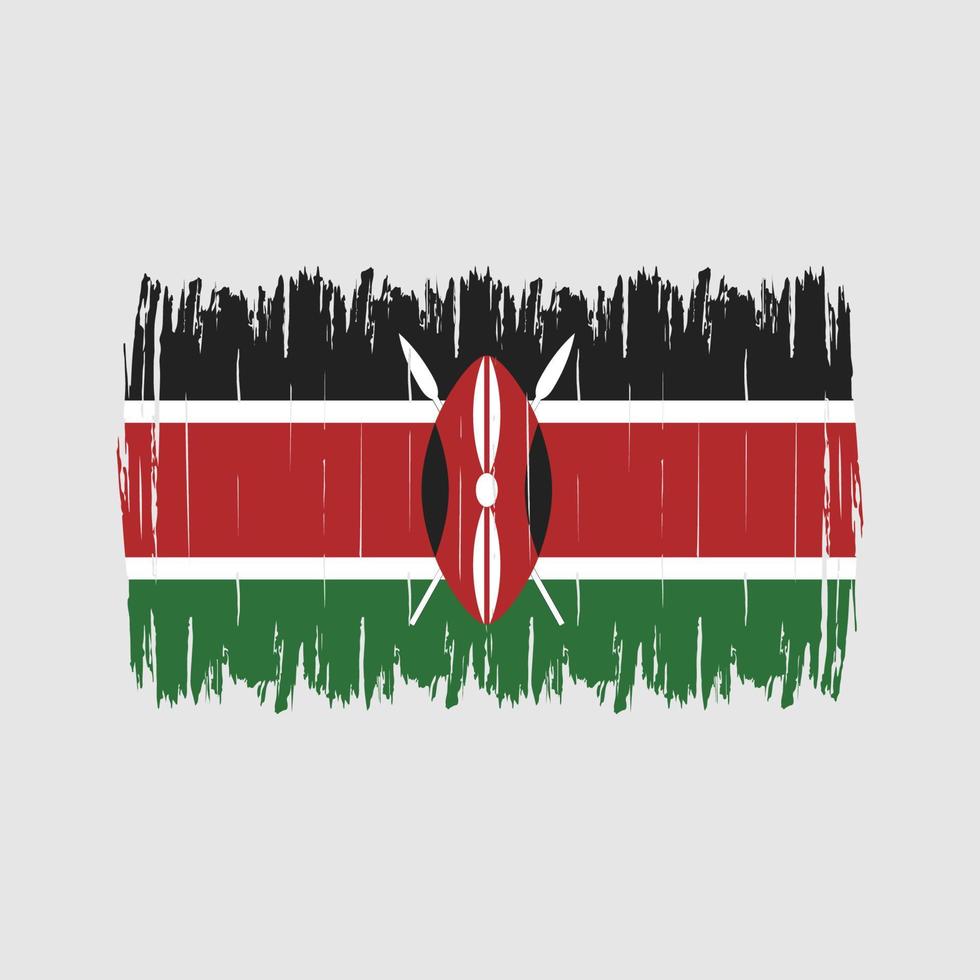 Kenya Flag Brush vector