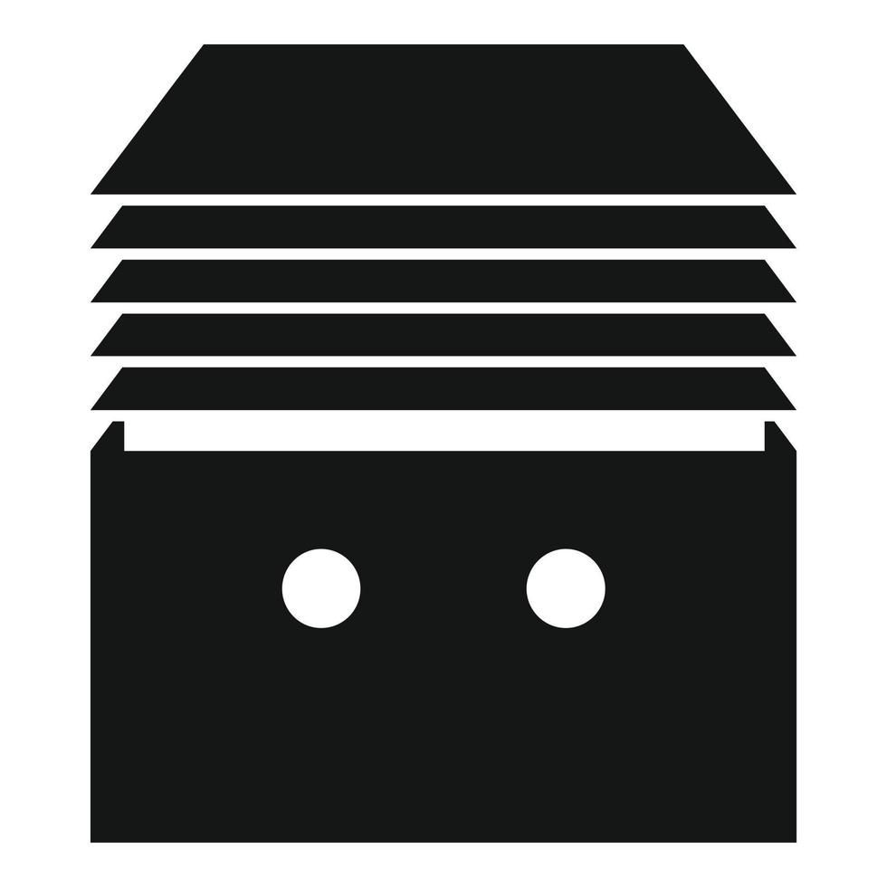 Stack documents icon, simple style vector