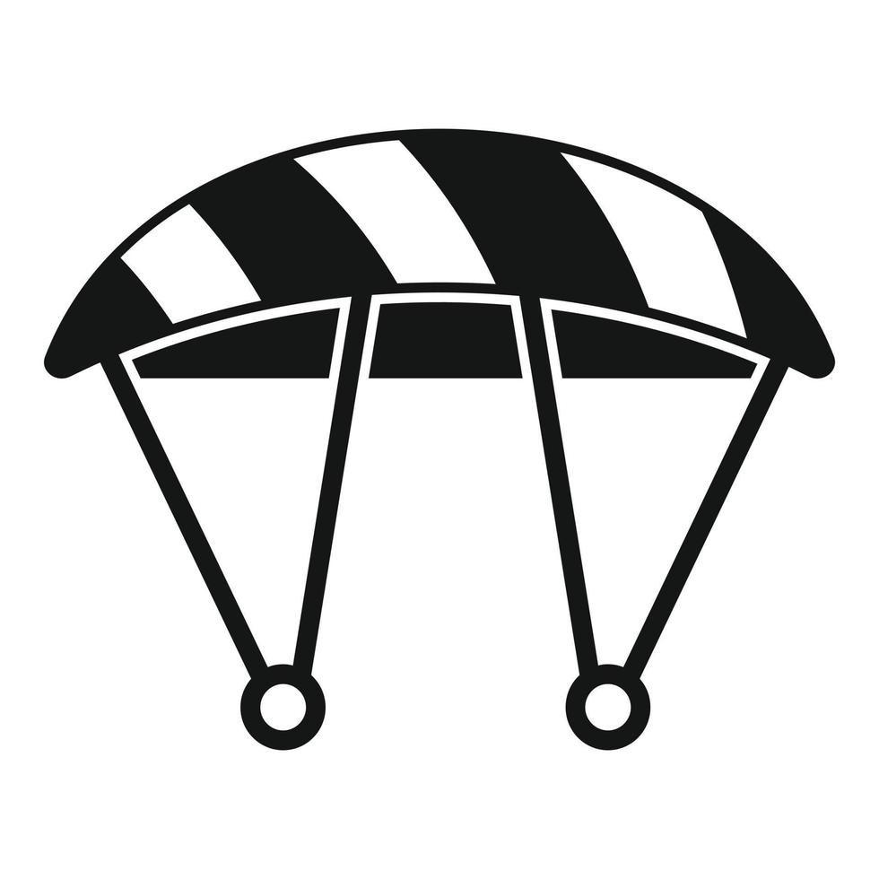 Parachute icon, simple style vector