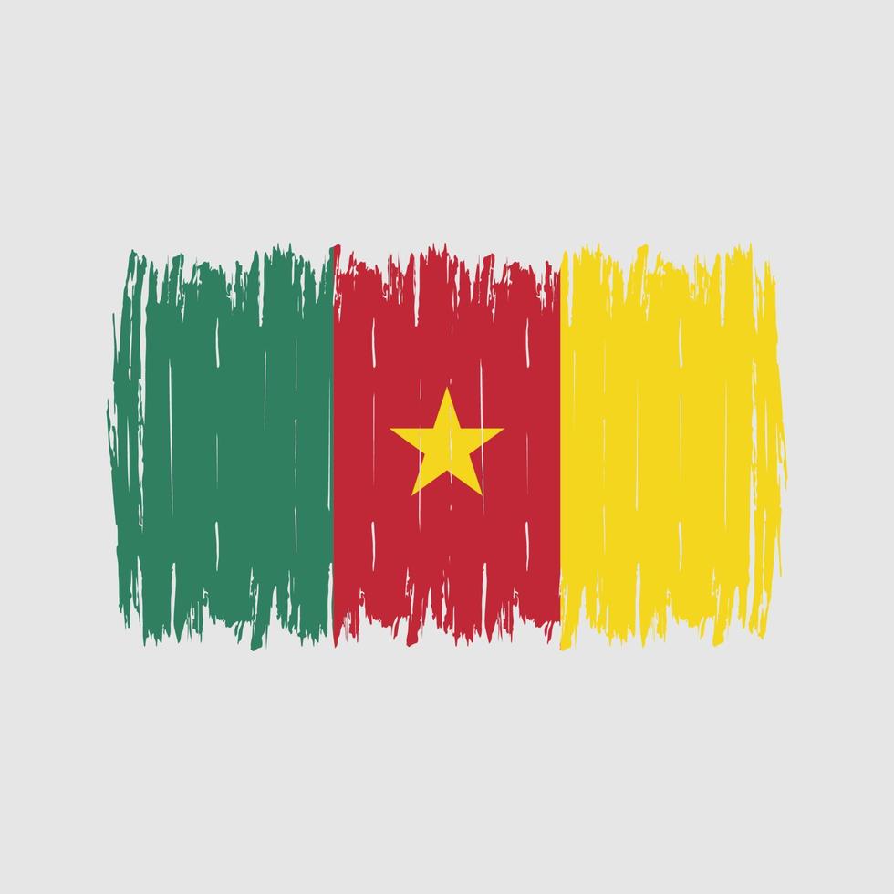 Cameroon Flag Brush vector