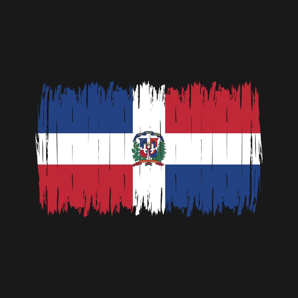 Dominican Republic Flag Brush vector