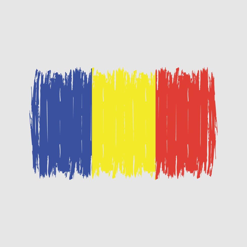 Romania Flag Brush vector