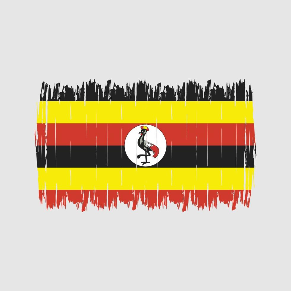 Uganda Flag Brush vector