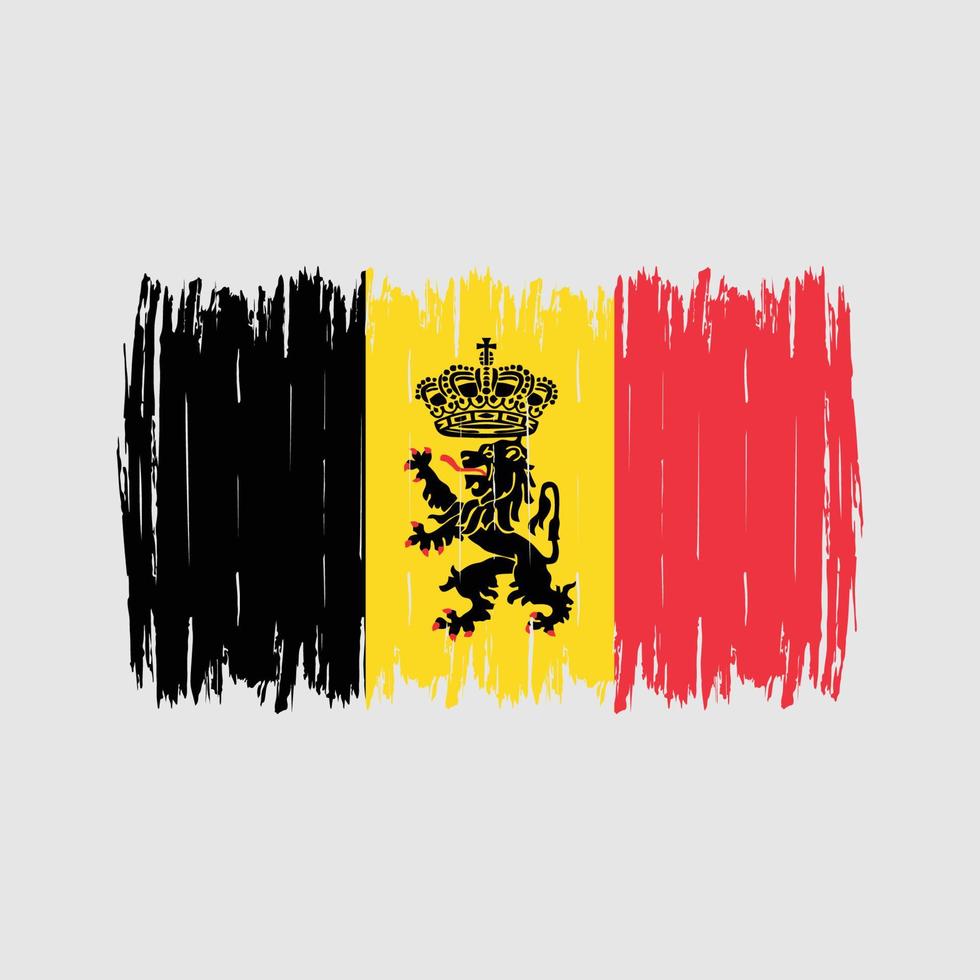 cepillo de bandera de bélgica vector