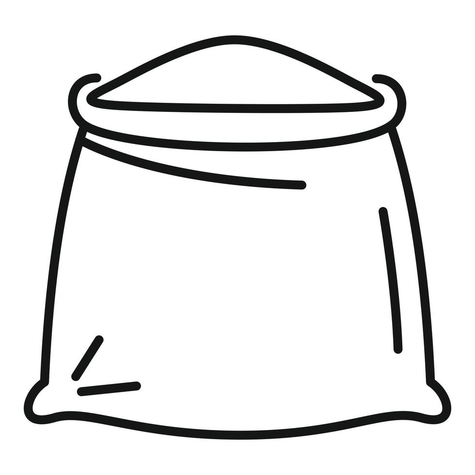 Wheat sack icon, outline style vector