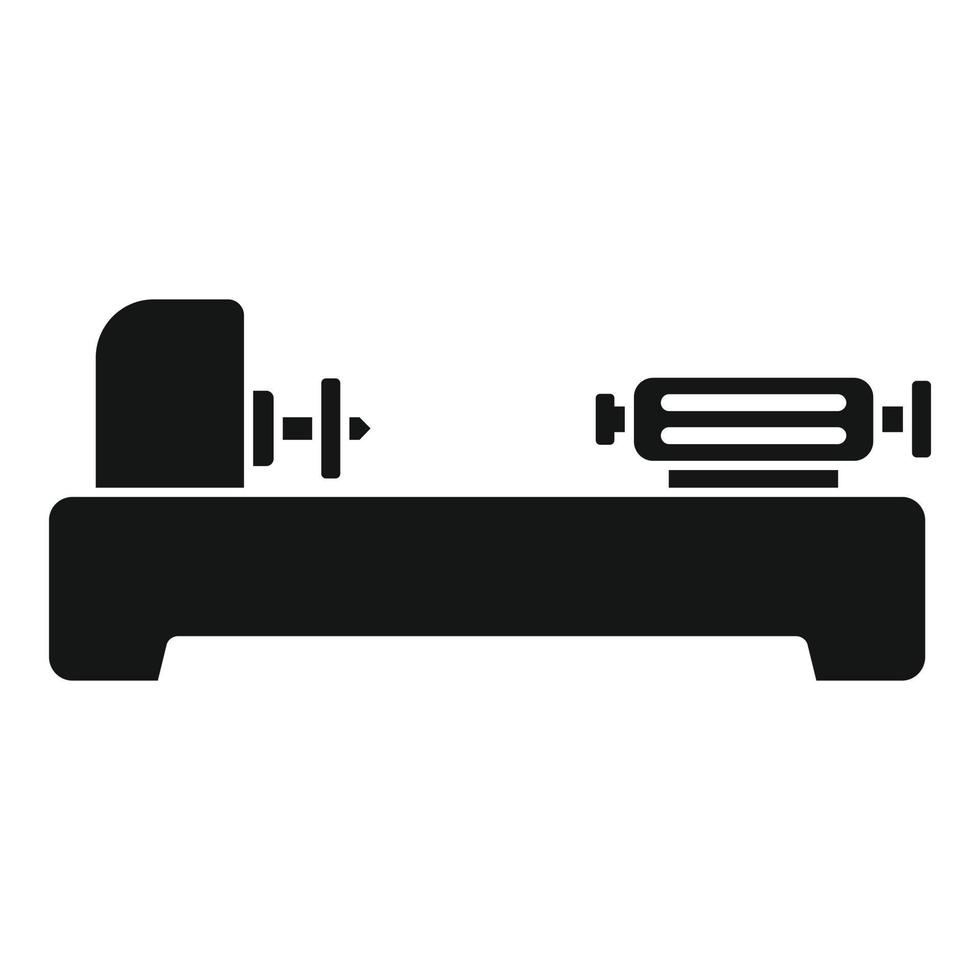 Factory lathe icon, simple style vector