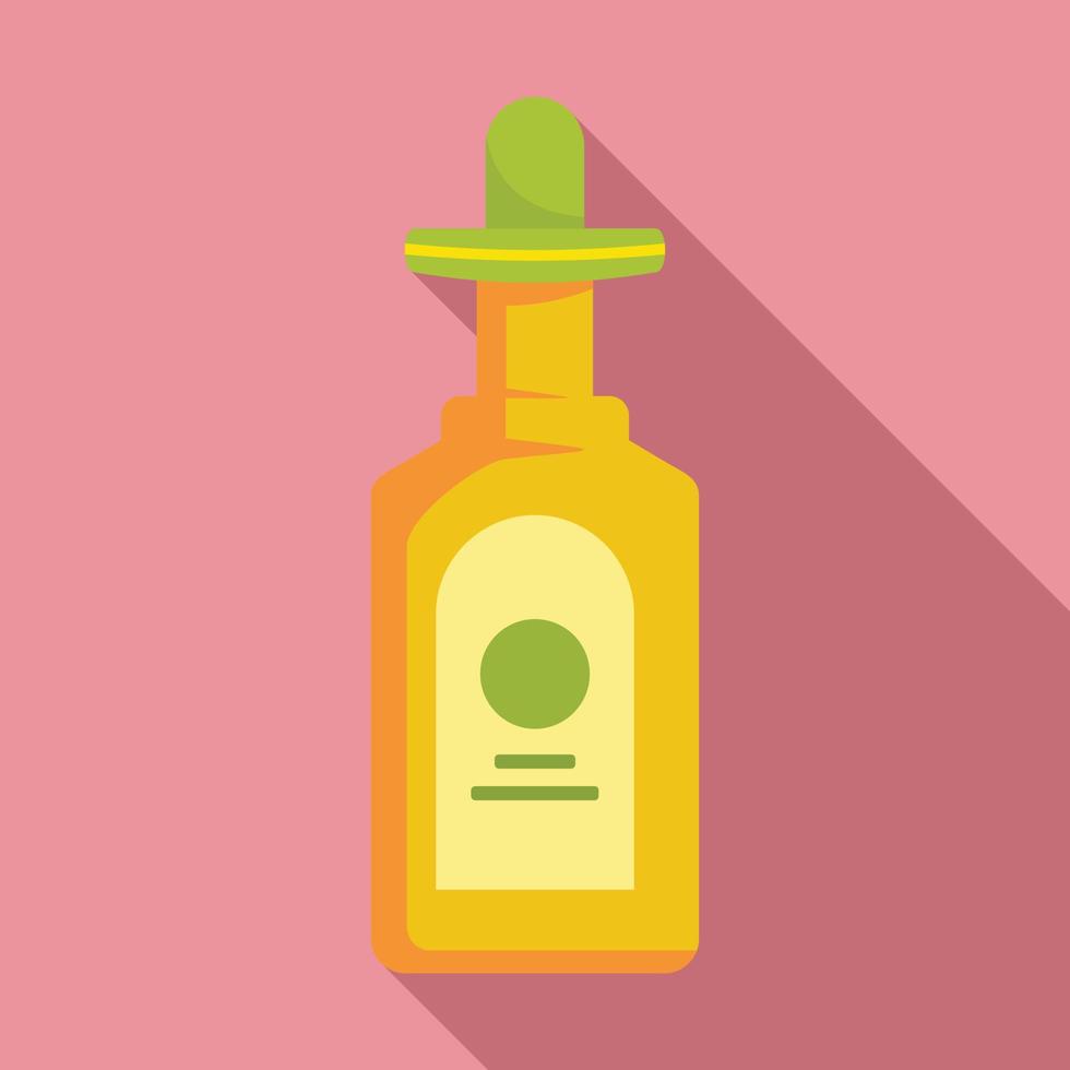 icono de botella de tequila, estilo plano vector