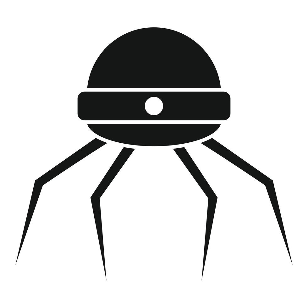 Nanotechnology microchip icon, simple style vector