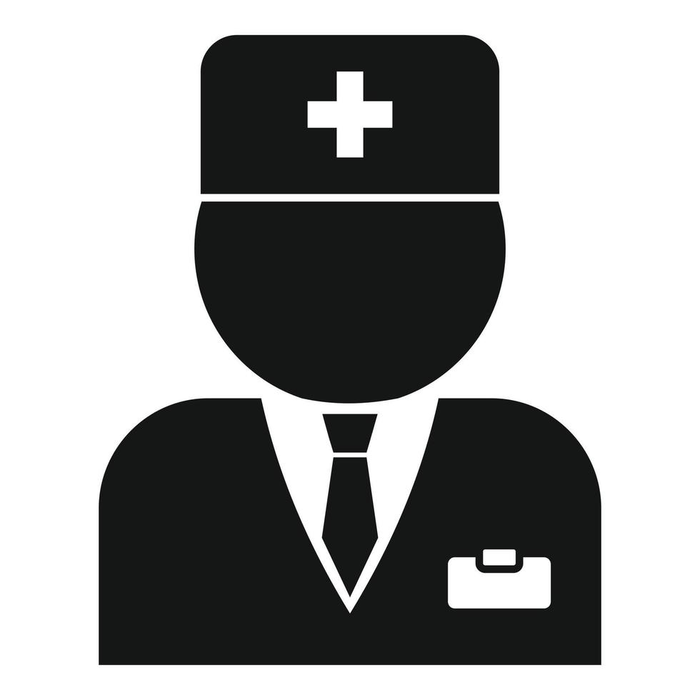 Hospital doctor icon, simple style vector