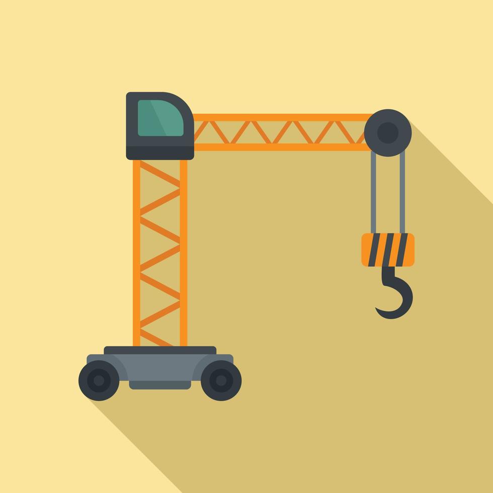 Capacity crane icon, flat style vector