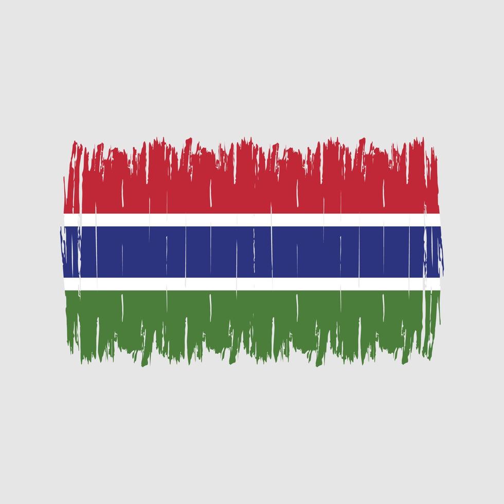 pincel de bandera de gambia vector