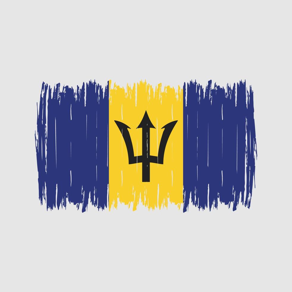 pincel de bandera de barbados vector