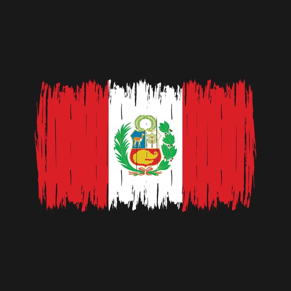 cepillo de bandera de perú vector