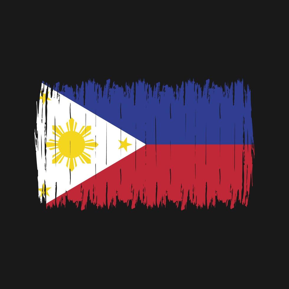 Philippines Flag Brush vector