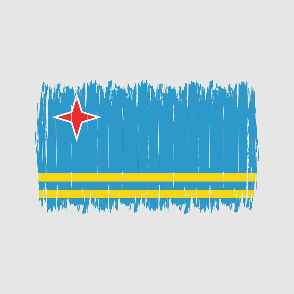 Aruba Flag Brush vector