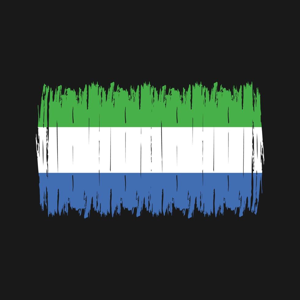 Sierra Leone Flag Brush vector