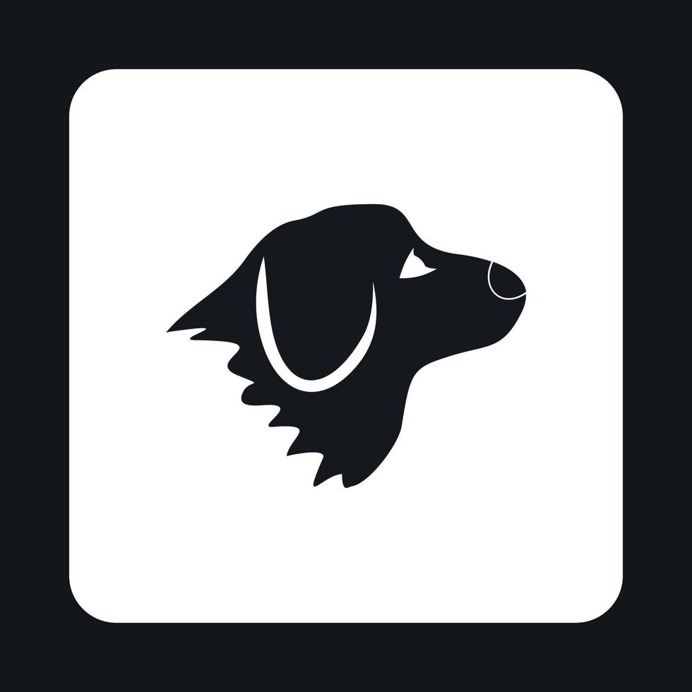 Retriever dog icon, simple style vector