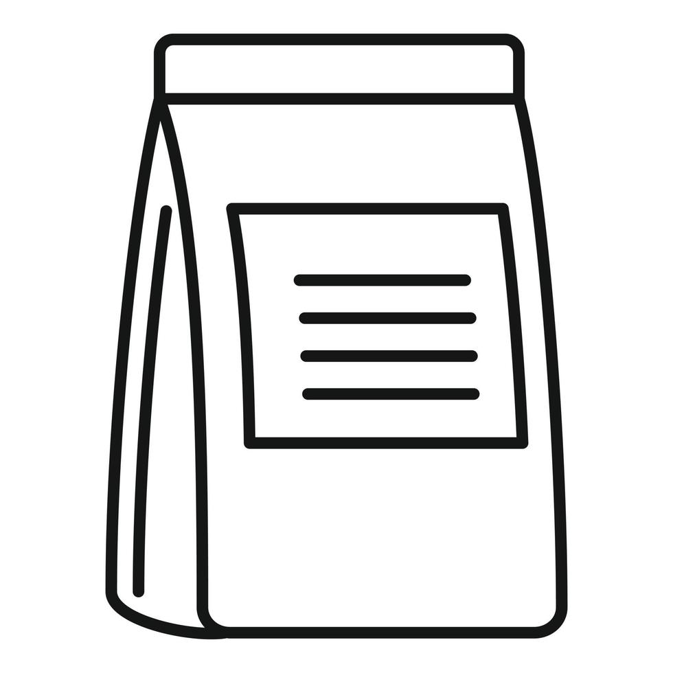 Food paper pack icon, outline style vector