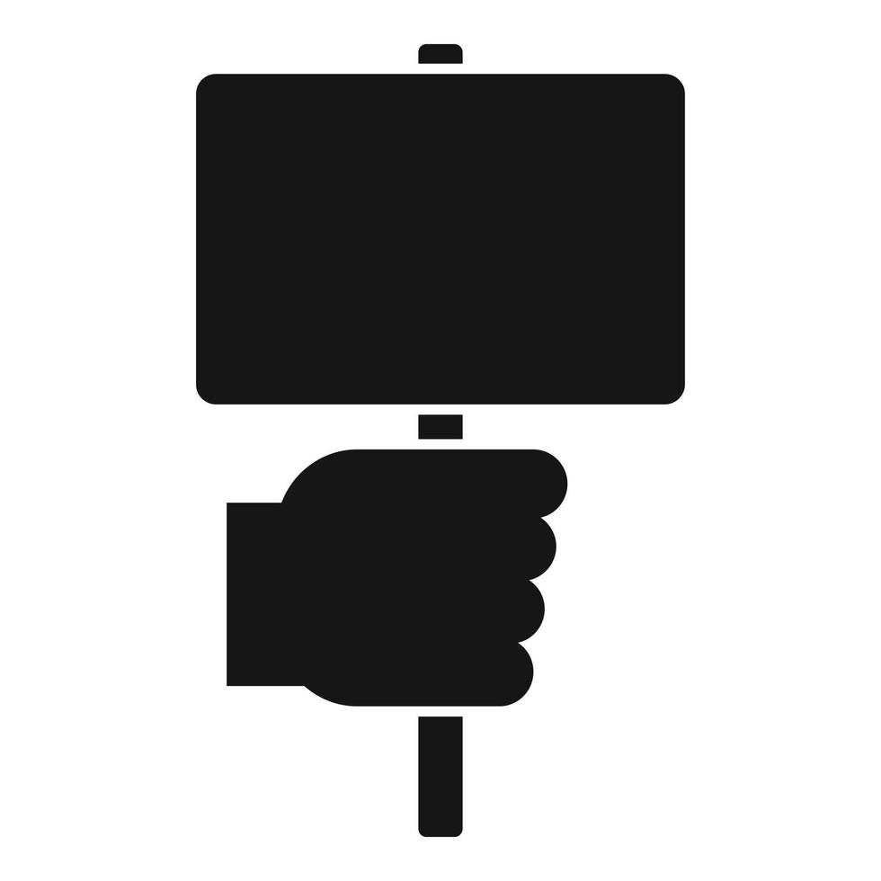 Empowerment sign board icon, simple style vector