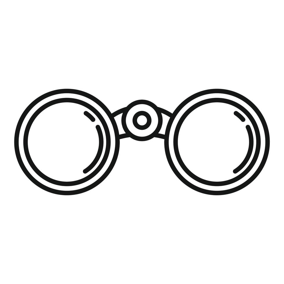Travel binoculars icon, outline style vector
