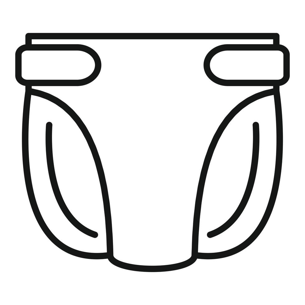 Baby boy diaper icon, outline style vector