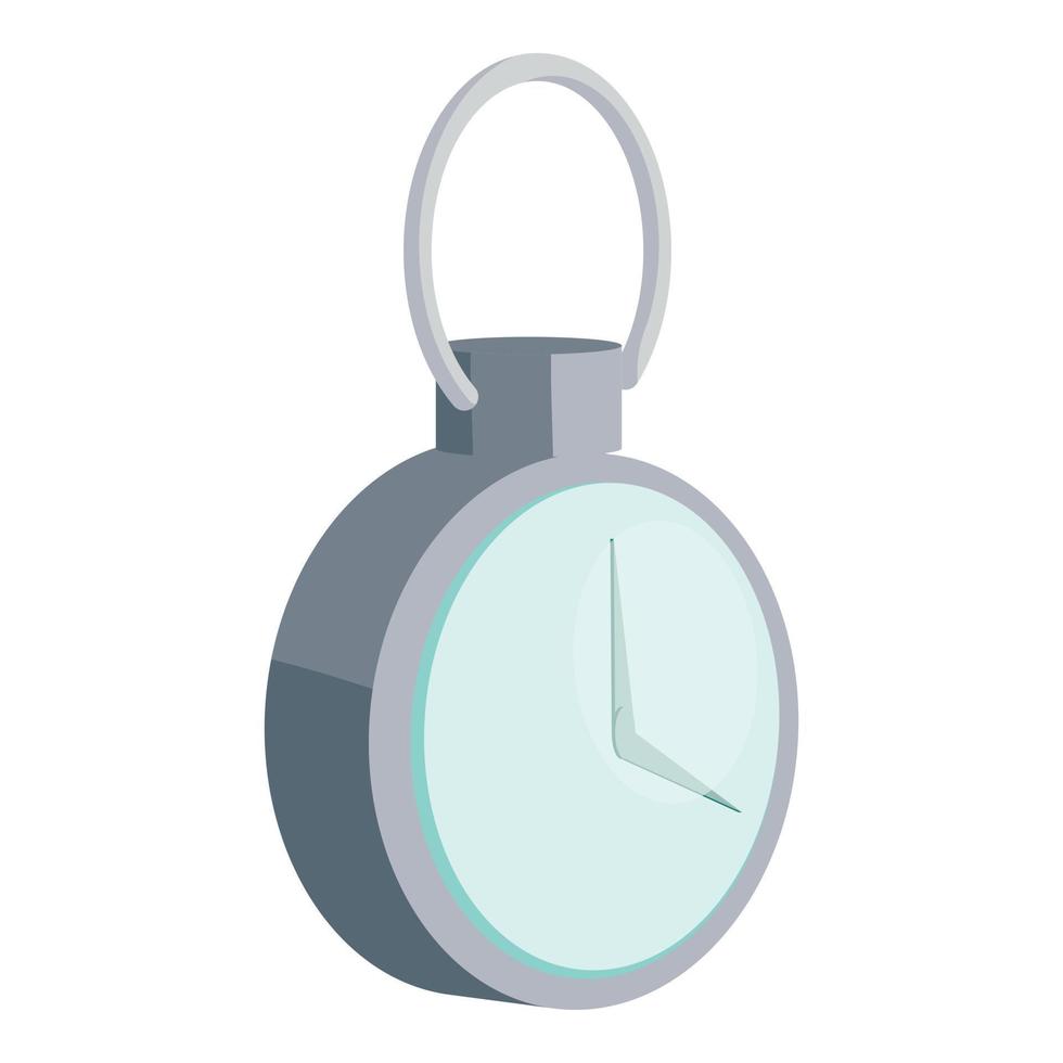 icono de reloj de bolsillo mecánico, estilo de dibujos animados vector