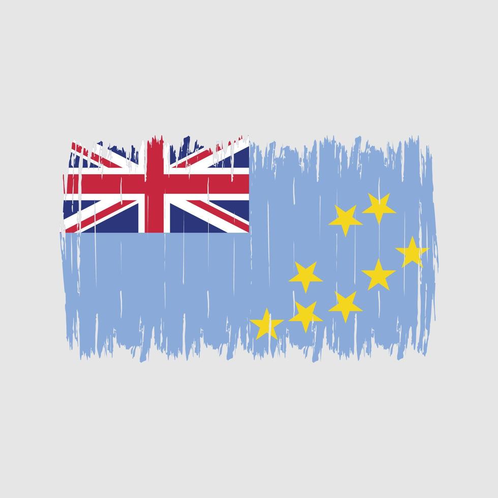 Tuvalu Flag Brush vector