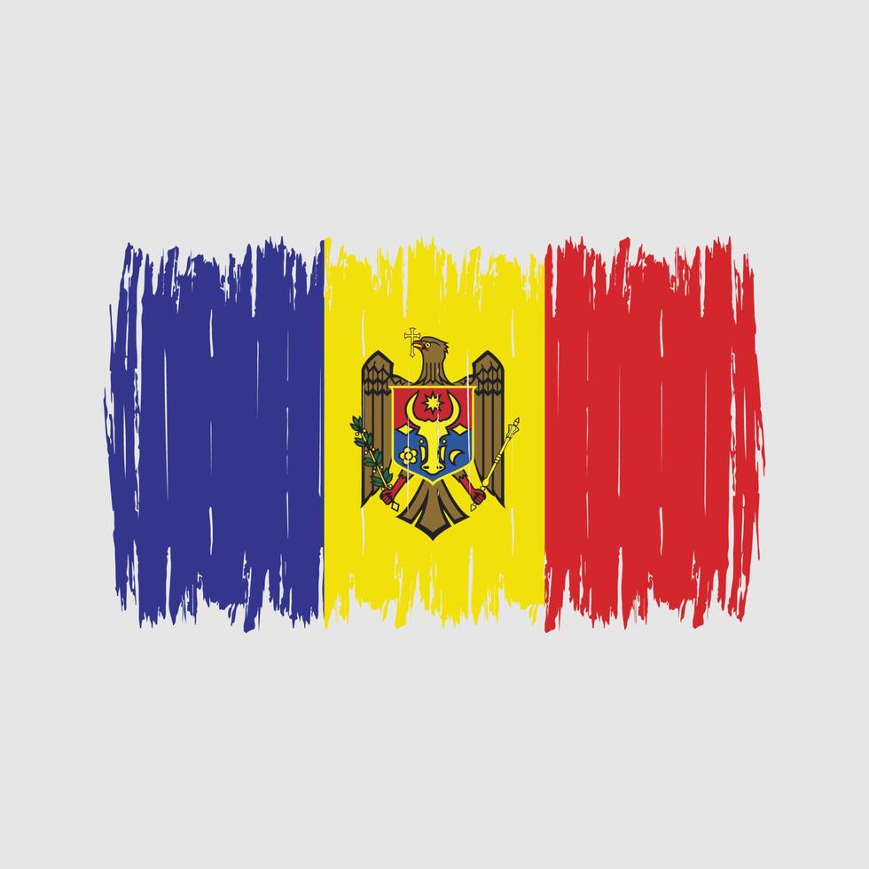 Moldova Flag Brush vector