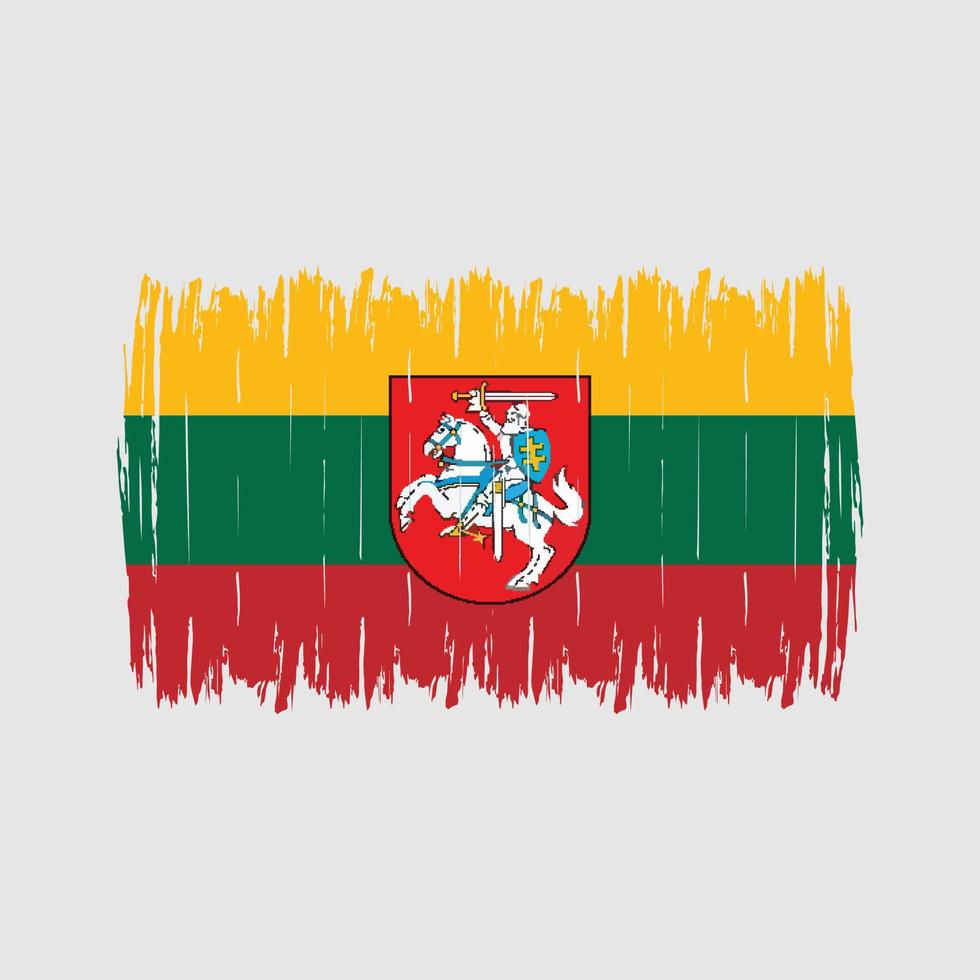 Lithuania Flag Brush vector