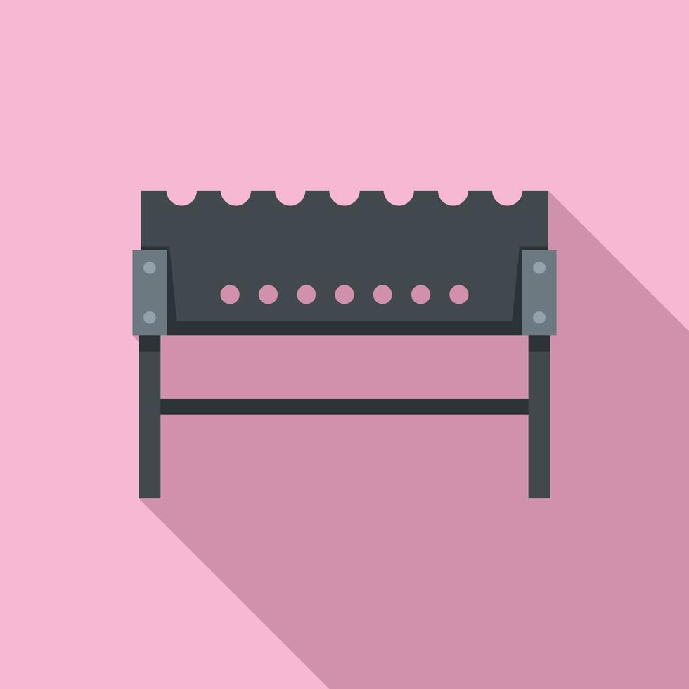 Coal brazier icon, flat style vector