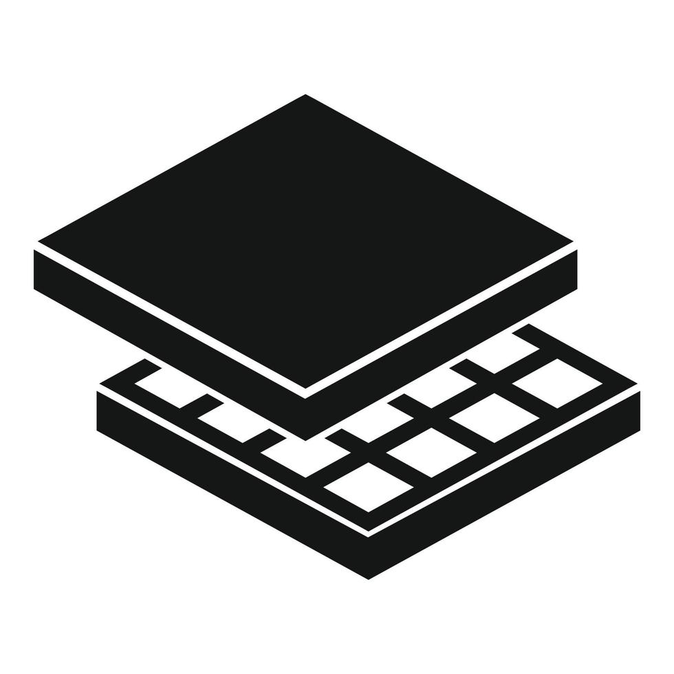 Soundproofing panel icon, simple style vector