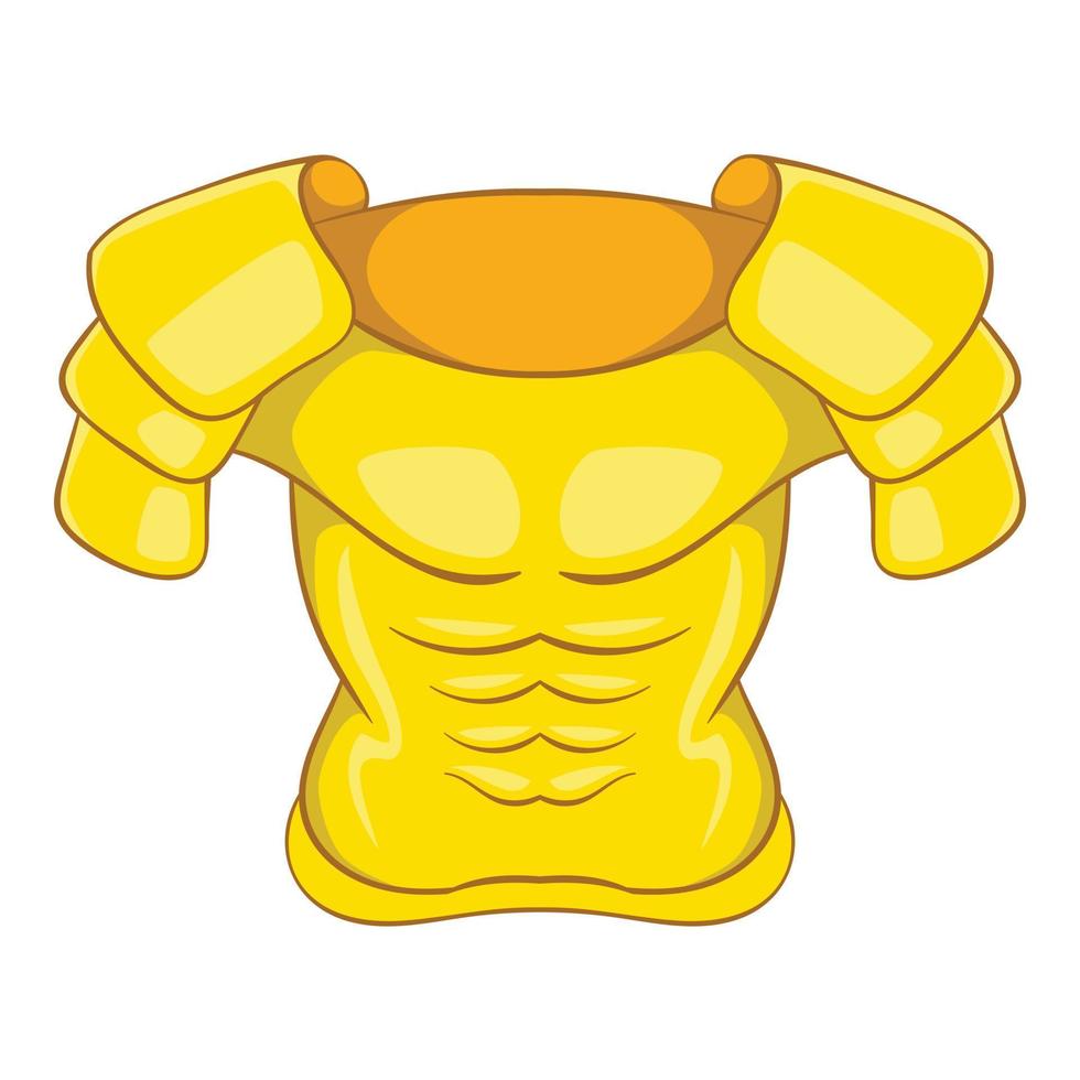 viejo icono de armadura, estilo de dibujos animados vector
