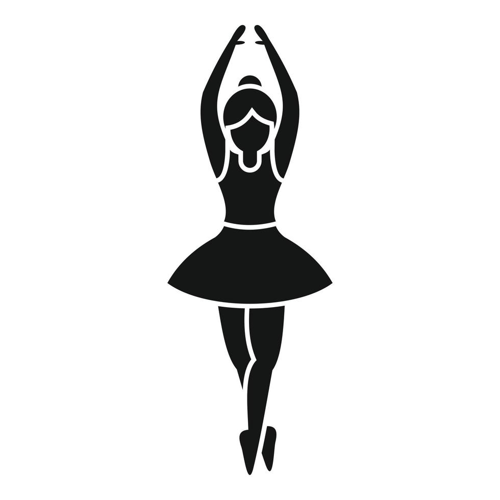 vector simple de icono de entrenamiento de bailarina. bailarina de ballet