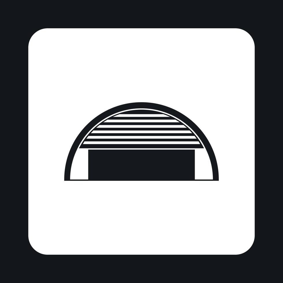 Hangar icon in simple style vector