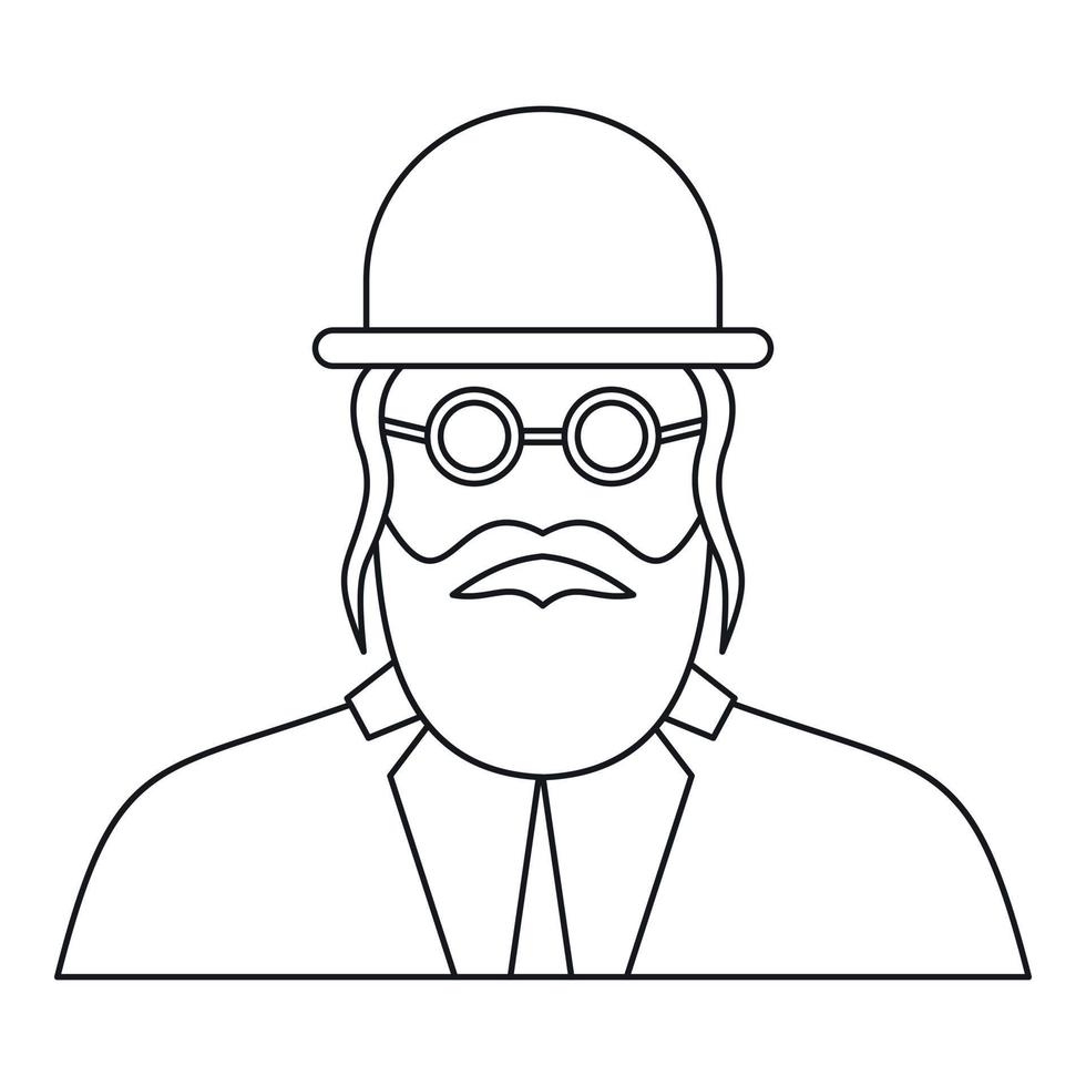Orthodox jew icon, outline style vector