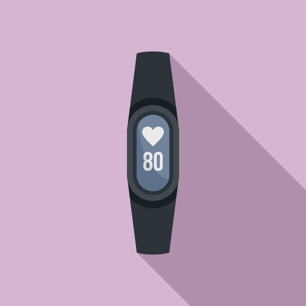 icono de pulsera de fitness, estilo plano vector