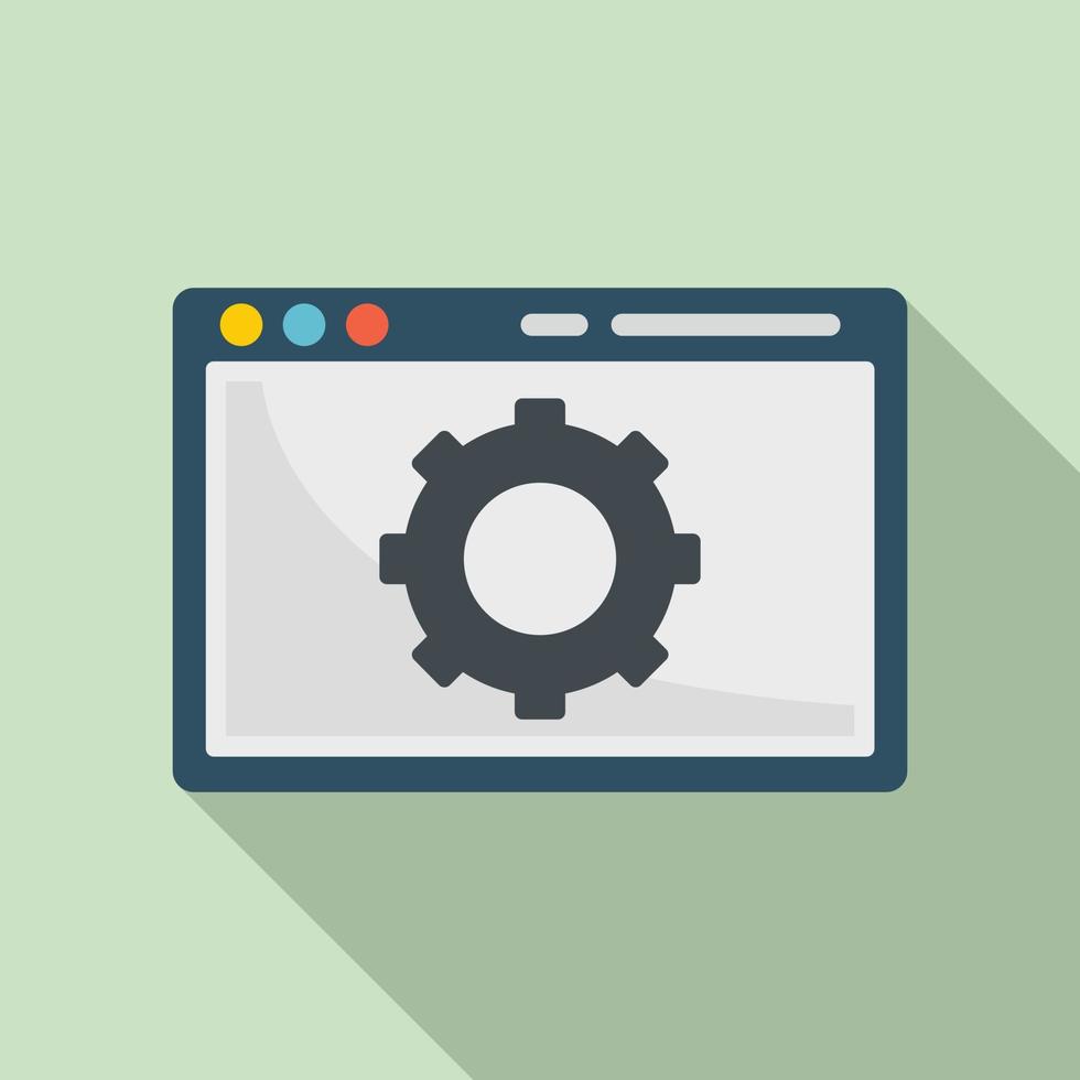 Web page system icon, flat style vector