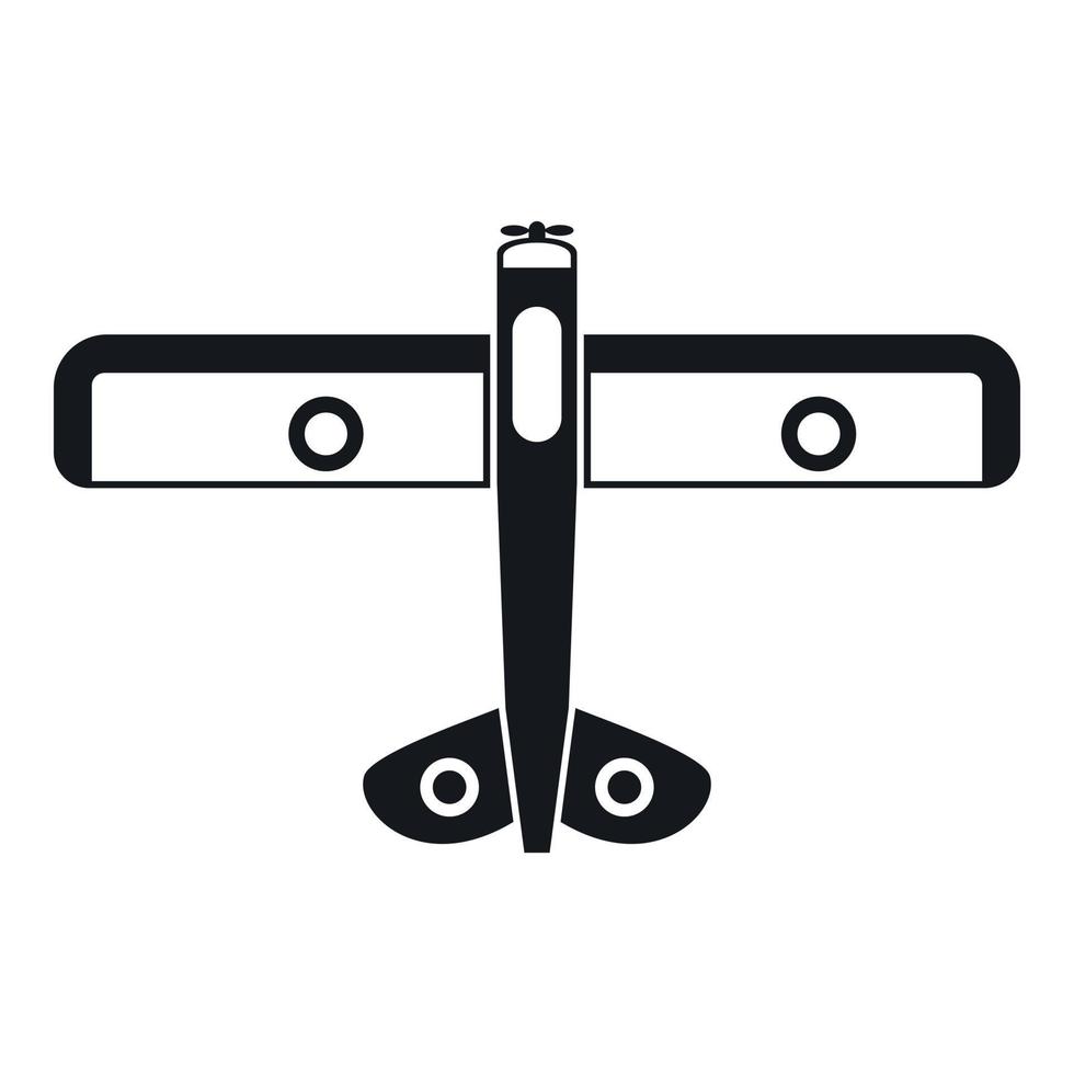 Military fighter plane icon, simple style vector