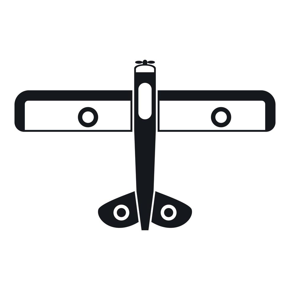 icono de avión de combate militar, estilo simple vector