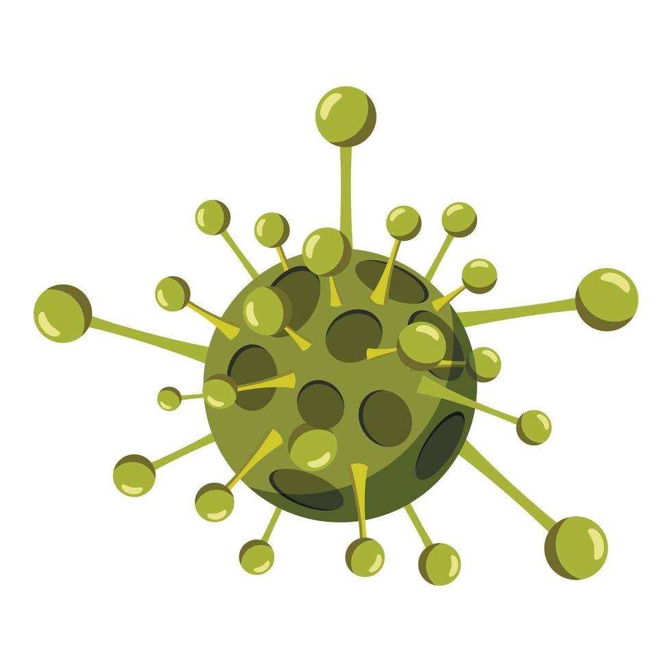 Virus cell icon, isometric 3d style vector