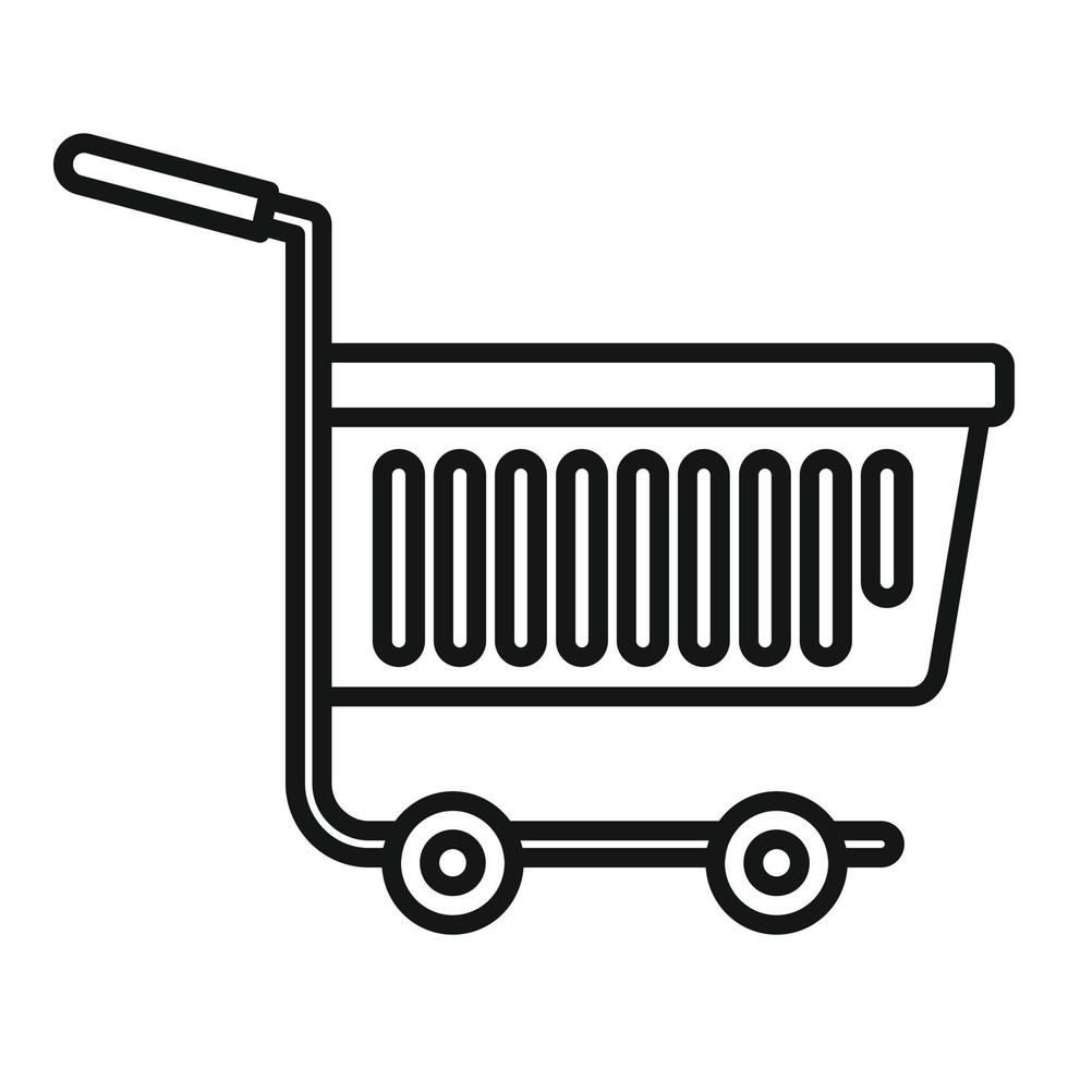 Shop market cart icon, outline style vector